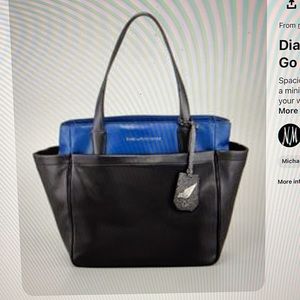 Diane von Furstenberg On the Go Leather Colorblock Leather Tote Bag